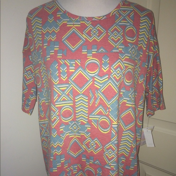 LuLaRoe Tops - LuLaRoe Irma Medium Spring Summer Geo Tribal NWT